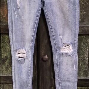 BKE Light Blue Distressed Women Jeans